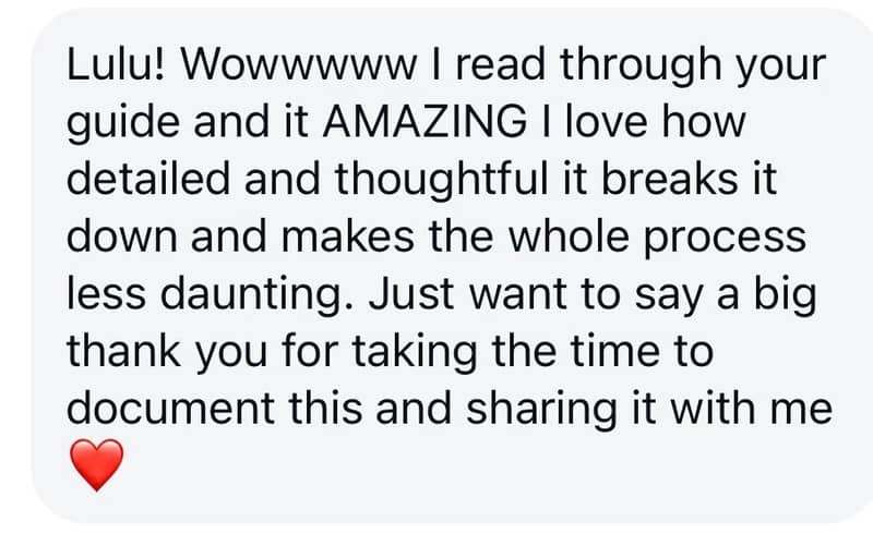 Instagram DM from Nicole — mom of a 17-month-old in Hong Kong — praising The Ultimate HK Kindergarten Playbook